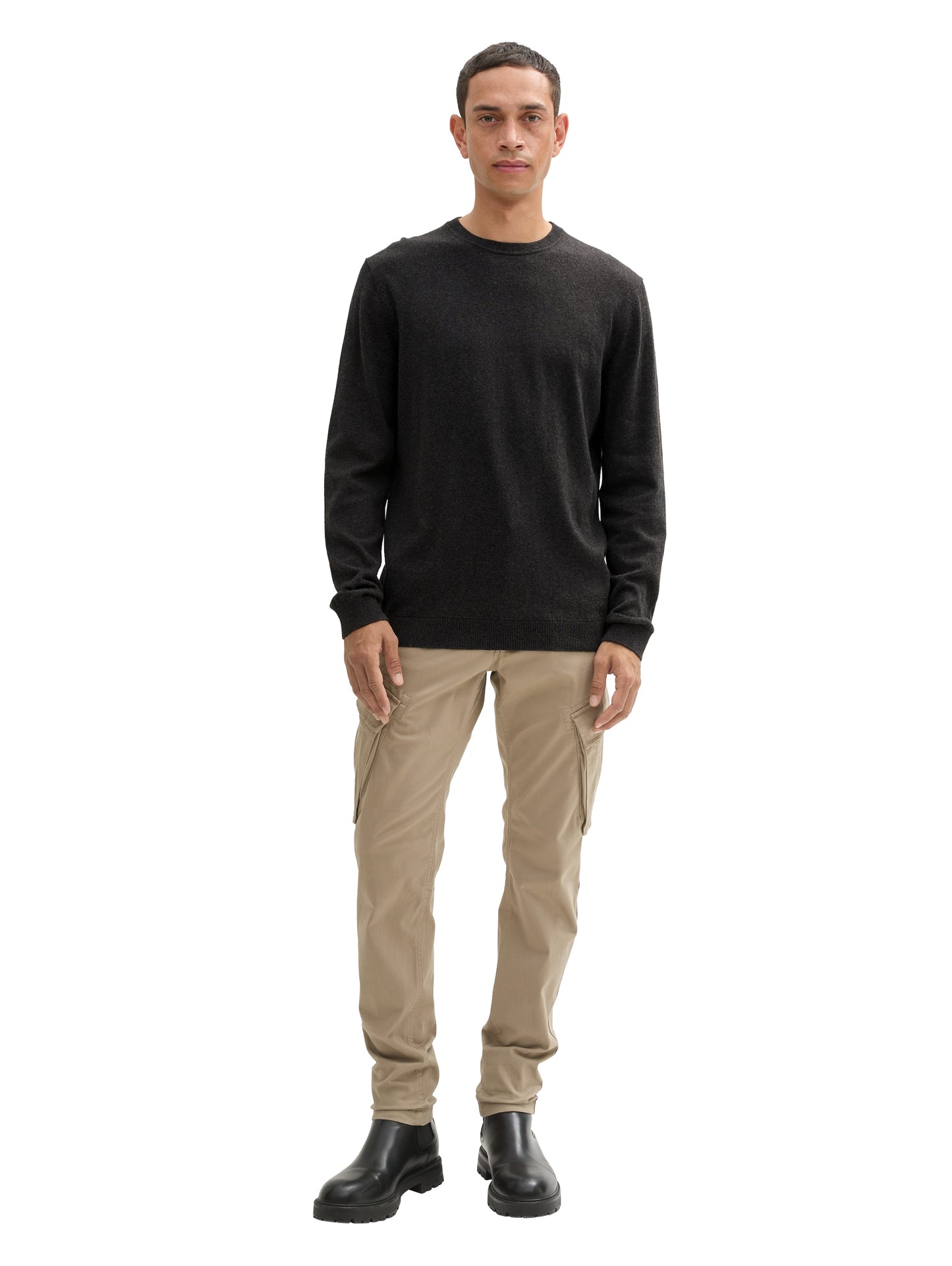 cotton cashmere crewneck knit - 1043266