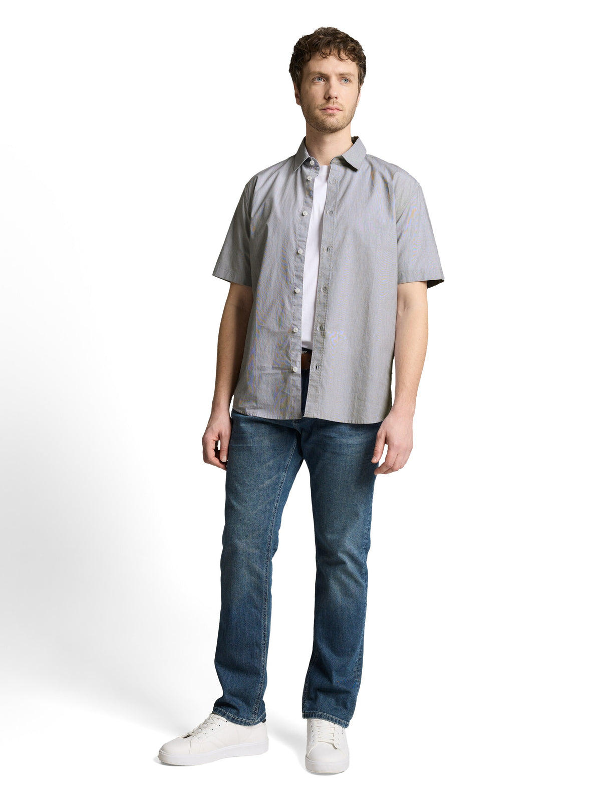 striped poplin shirt - 1049594
