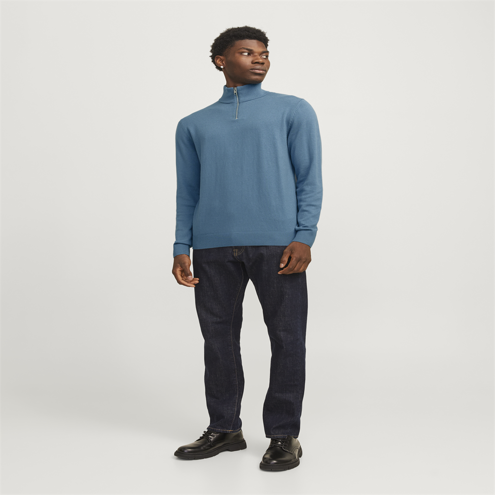 JJEEMIL KNIT HALF ZIP NOOS - 12189339