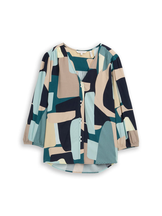 blouse with V-neck - 1049794