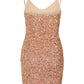 VIALINA STRAP SEQUIN SHORT DRESS/DC - 14089881