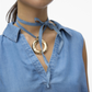 VMHARPER SL COLLAR SHORT TENCEL TOP - 10283751
