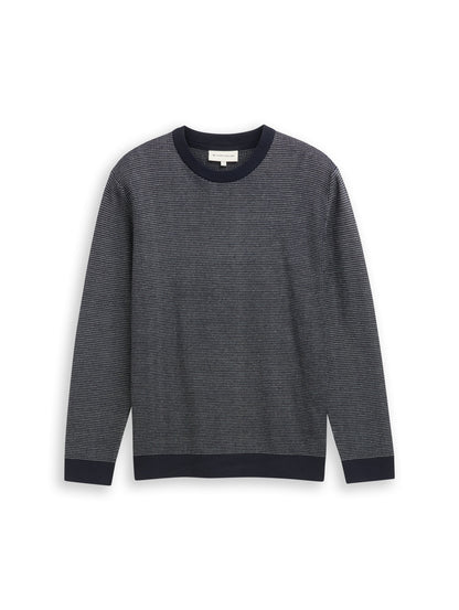 fine structure knit pullover - 1049372