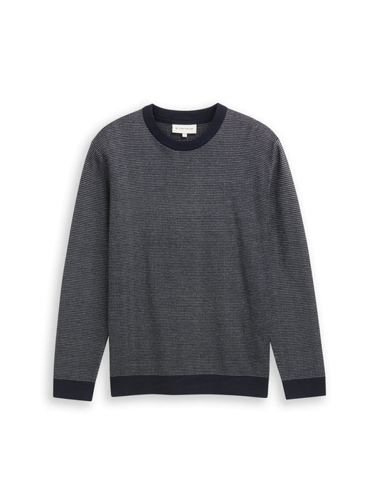 fine structure knit pullover - 1049372